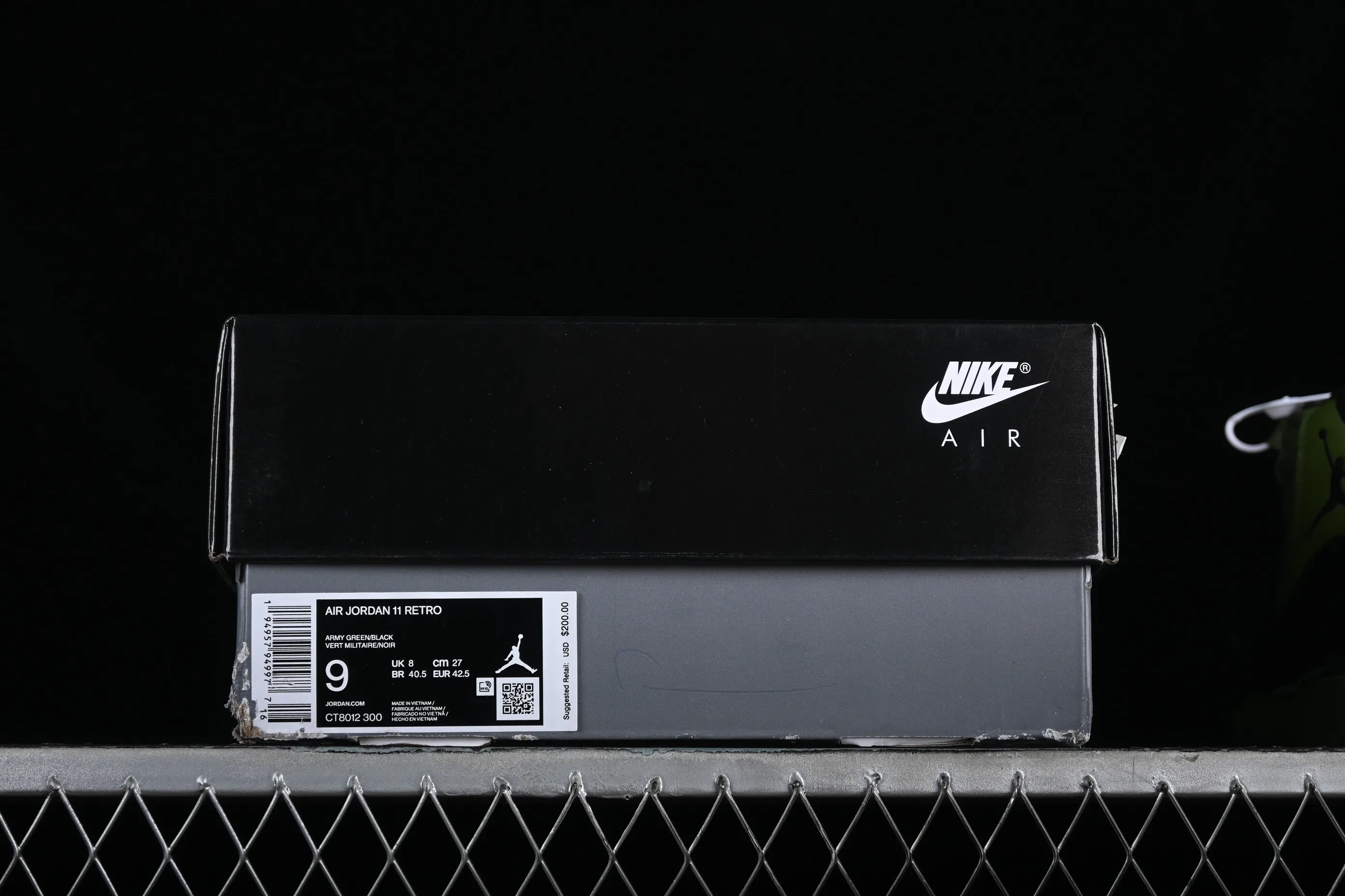 All categories Air Jordan Jordan series basketball shoes Air Jordan 11 Air Jordan 11 Retro AJ11 Joe 11 black and green high-top basketball shoes CT8012-300